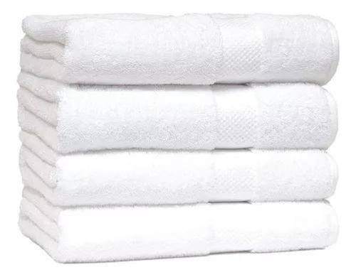 Set 3 Toallas Blancas De Baño Hotel De Algodon 370gr- 70x140