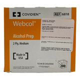 Toallitas Con Alcohol Webcol Antiséptico Caja Con 200 Toalla