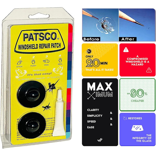 Kit De Reparación Del Parabrisas Patsco, ¡solo Parche! No Se