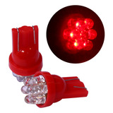 Foco Automotriz  7 Leds Pellizco Rojo Ds