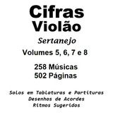 Cadernos De Cifras E Solos Violão Sertanejo Volumes 5-6-7-8