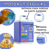 Cofrinho Eletronico Digital Com Senha Puxador De Notas Moeda