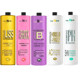 Kit 5 Litros Shampoo + Keratina + Rej B + Enjuague + Alisado