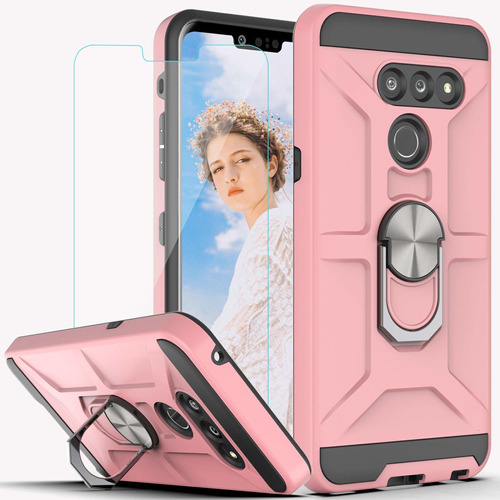 Funda Para LG G8 Thinq Color Rosa Con Protector De Pantalla