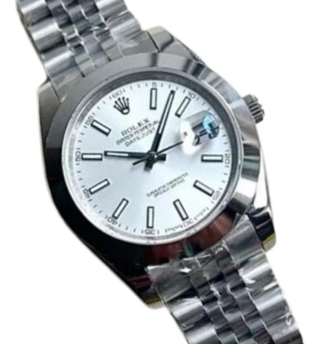 Relógio Rolex Base Eta Datejust Branco Automático Sem Caixa