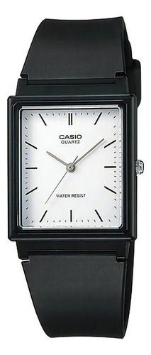 Reloj Casio Mq-27-7e Clásico Para Hombre Color De La Correa Negro Color Del Fondo Blanco