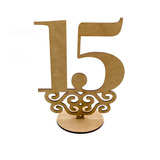 10 Numeros Para Mesas Mdf (01) Cumpleaños Casamiento,15 Años