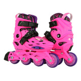 Patins Inline Infantil Traxart Freemix - Rosa - Abec-9