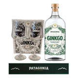 Botella Ginkgo + 2 Copas Gin En Caja + Esterilla Barmat Bar