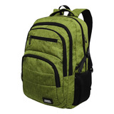 Mochila Urbana Grande Pilot Kossok Reforzada Color Verde Musgo