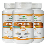 Kit 3 Suplemento Em Cápsula Vitamina B12 180caps Promoçao