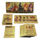 55 Tarjetas Surtidas De Papel Dorado Tcg Pokemon Con Caja