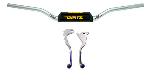 Manubrio Wr5 Plateado + Manijas Azul Xr250 Tornado Wirtz