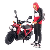 1:64 Figura Conducción Motocicleta Diorama Paisaje