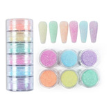 Glitter Escarcha Uñas Nail Art Colores Pastel Surtidos X12u