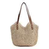 Bolso De Paja Para Mujer, Bolso De Playa De Verano, Bolso De