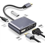 4 Em 1 Usb C Hdmi Tipo C Para Hdmi 4k Adaptador Vga Usb 3.0