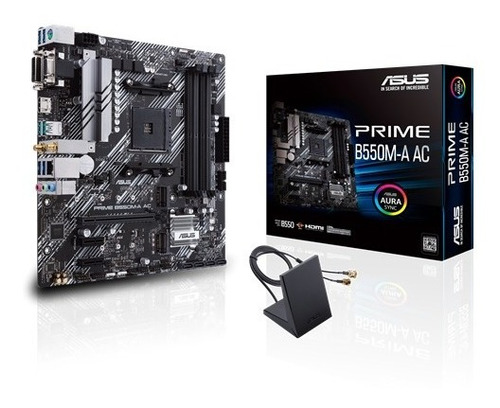 Tarjeta Madre Asus Prime B550m-a Ac Am4 Ddr4 Wifi Pcie 4.0