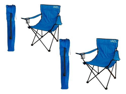 Silla Camping Reforzada 130kg + Bolso Pack X2