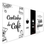 Kit 3 Placas Quadros Mdf 20x28 Cantinho Do Café Am Pm Amor E