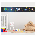 Kit 2 Faixa Decorativa Infantil Astronauta Menino Bebê