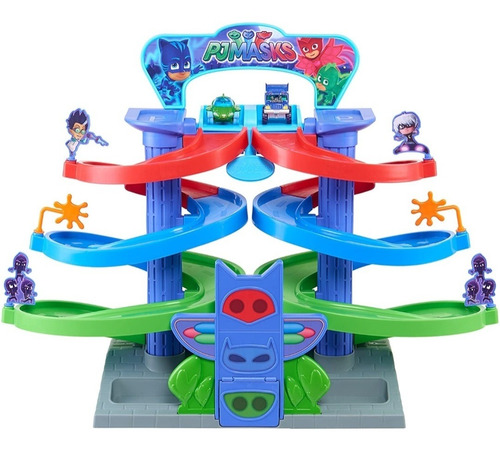 Juego Pista De Autos Pj Masks Spiral Die Cast