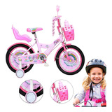 Bicicleta Infantil Niñas R-16 Portamuñecas Ruedas Auxiliares Color Rosa Tamaño Del Cuadro 16