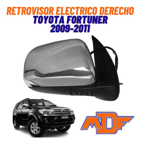 Retrovisor Derecho Toyota Fortuner 2009 - 2011 Foto 2