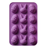 Molde 8 Huevos  4 Cara De Conejo Pascuas Goody Easter Chocol