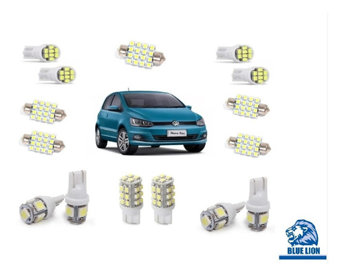 Kit Lâmpada Led Volkswagen Novo Fox 2011 A 2018 6000k