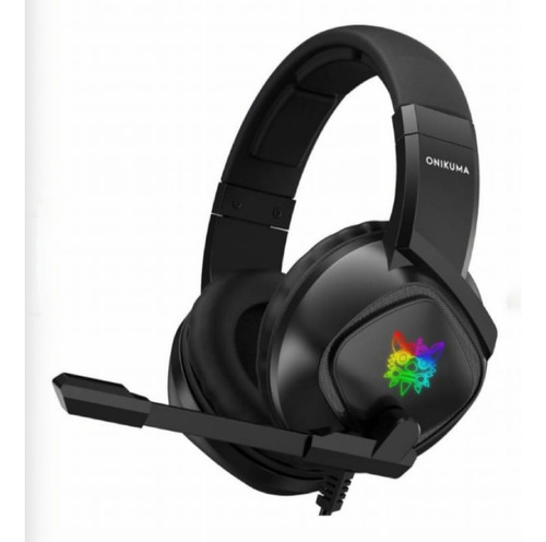 Audifonos Gamer Onikuma K19 Negro Con Luz Rgb