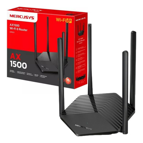 Roteador Mercusys Mr60x Wi-fi 6 Ax1500 Dual-band  Wifi 1,5gb