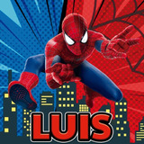Spiderman Lona 1x1 Decoración Fiesta Personalizada Araña