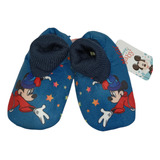 Pantufla Para Niño Azul Disney Mickey Mouse (tallas 20 A 25)