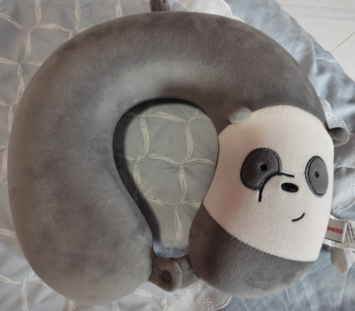 Miniso Almohada De Viaje Panda Gris