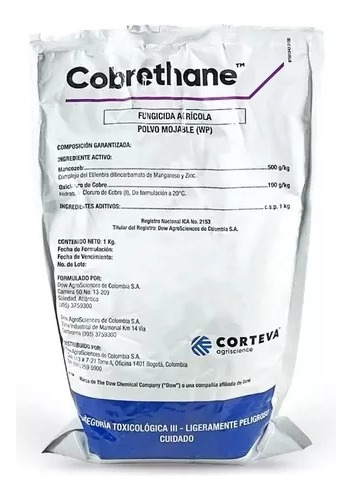 Fungicida Cobrethane X Kg - g a $66