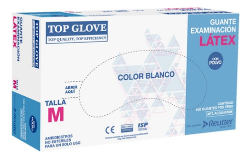 Guantes Latex Top Glove Con Polvo