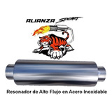 Resonador De Alto Flujo Inoxidable 5 X18 Boca 2.5