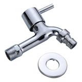 Llave Para Lavadora De Pared Giratoria Cromada