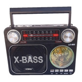 Rádio Portátil Retro Am/fm/usb/sd Lanterna Le-665 Preto