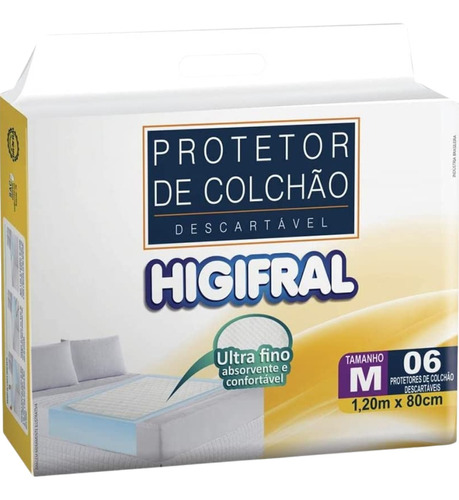 Kit 3 Pacotes De Protetor De Colchão Descartável Higifral