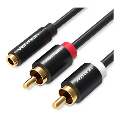 Cable De Audio Vention Auxiliar 3.5mm Hembra A 2rca Macho 1m | MercadoLibre