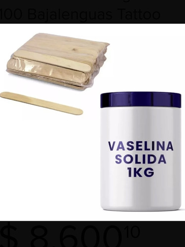 Vaselina Solida Cosmética De 950gr + 100 Bajalenguas