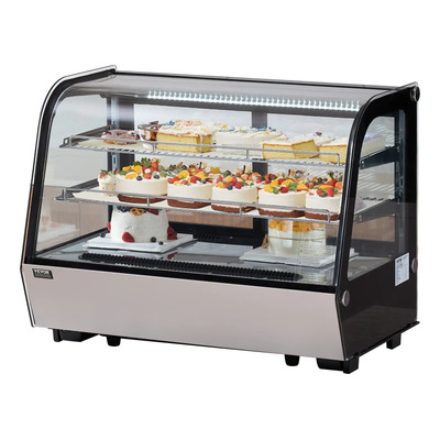 Vitrina Refrigerada Pasteles 146l Led Y Refrigeracion Turbo Curvo