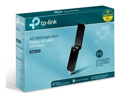 Adaptador Wireless Tp-link T4u - Ac1300 - Preto