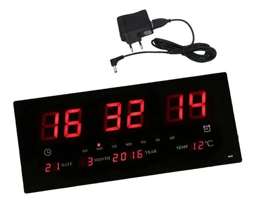 Relógio De Parede Digital Data Temperatura Academia Hospital
