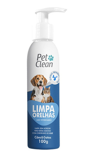 Limpador De Ouvido Limpa Orelha Cachorro Gato Pet Clean 100g
