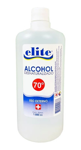 Alcohol Desnaturalizado 70° 1 Litro Elite 1 Unidad