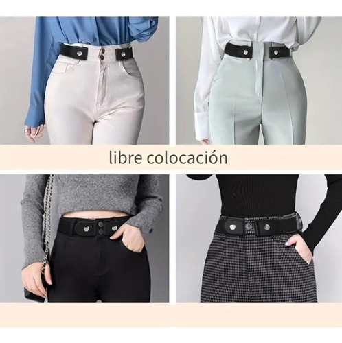 Cinturón Elástico Unisex Sin Hebilla, Cinturón Ajustable 