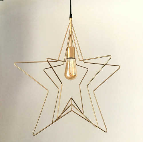 Lampara Iluminacion Colgante Estilo Nordico Estrella Cod 178